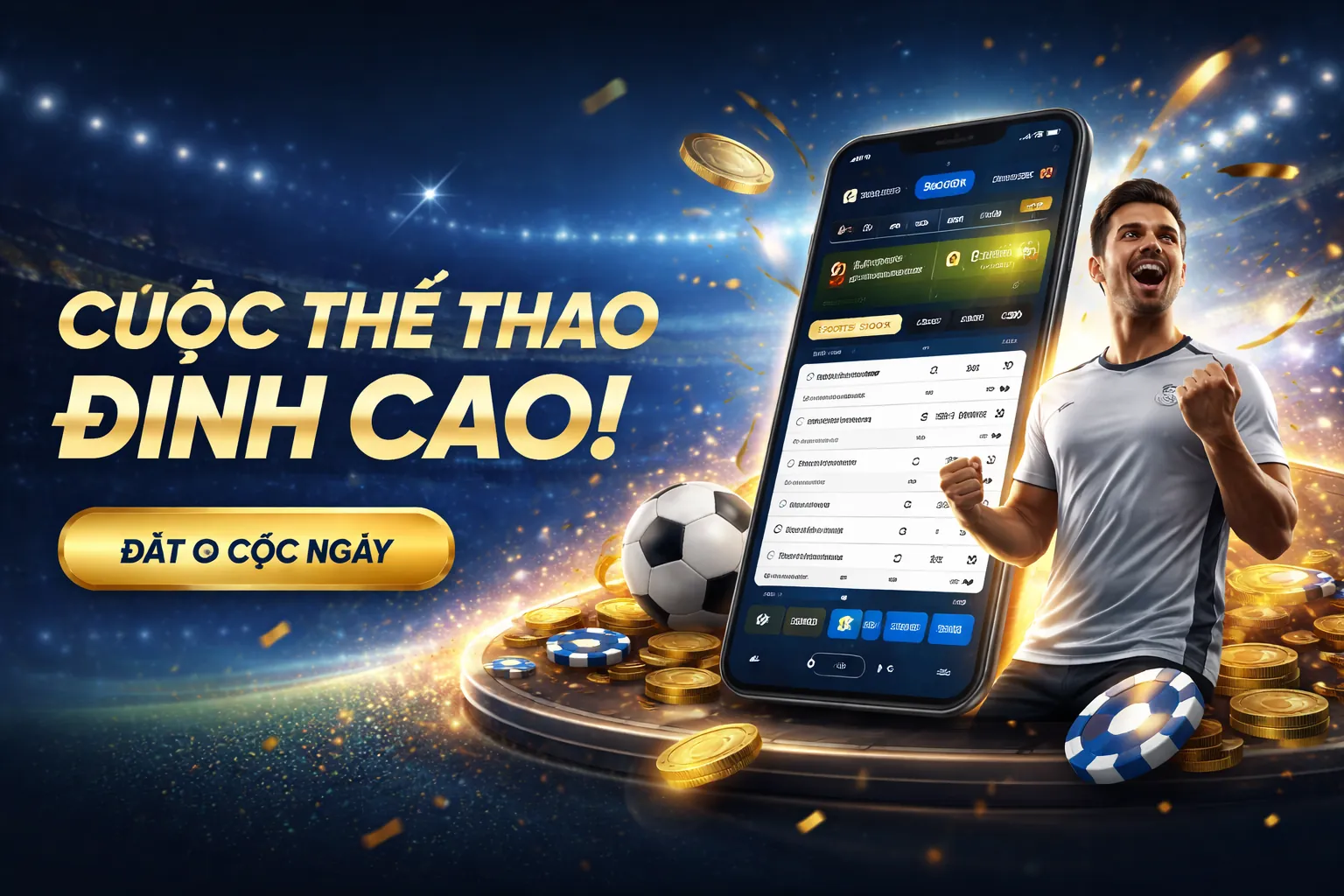 Sân vận động với trận đấu thể thao sôi động tại Kimsa88